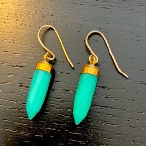 Jade & Gold Crystal Earrings